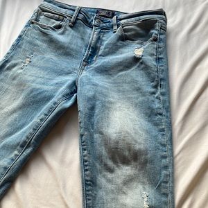 A&F mid rise super skinny ankle jeans